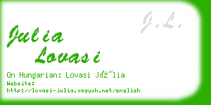 julia lovasi business card
